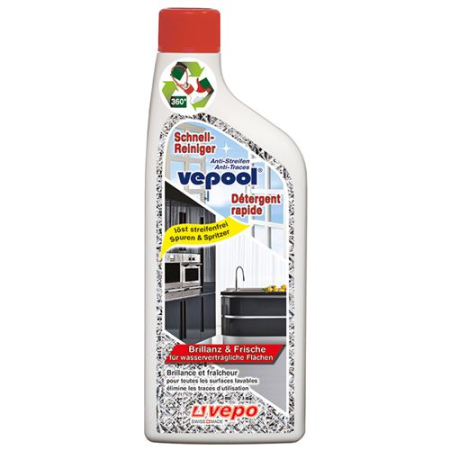 Vepool anti-streak quick cleaner replacement pack 500 ml