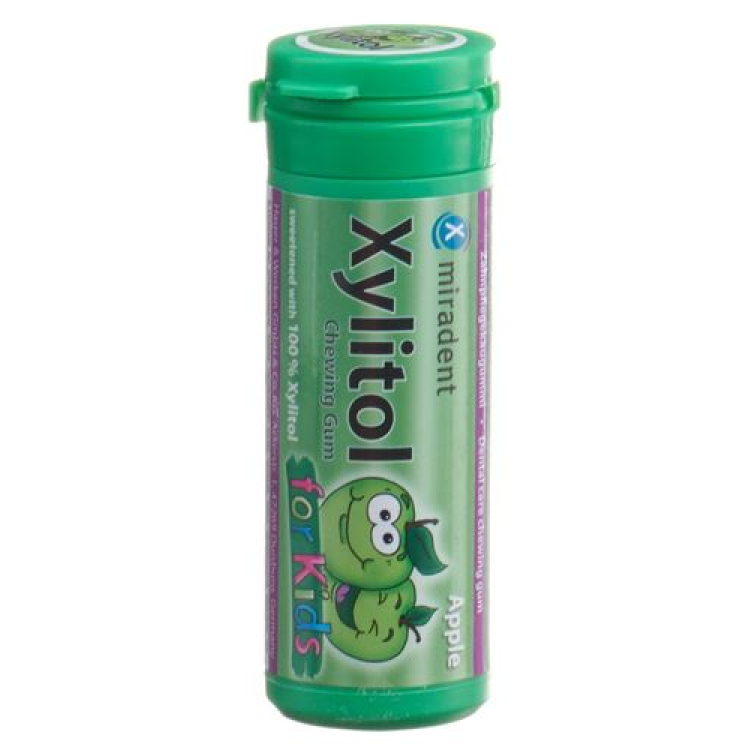 ស្ករកៅស៊ូ Miradent xylitol for Kids apple 30pcs