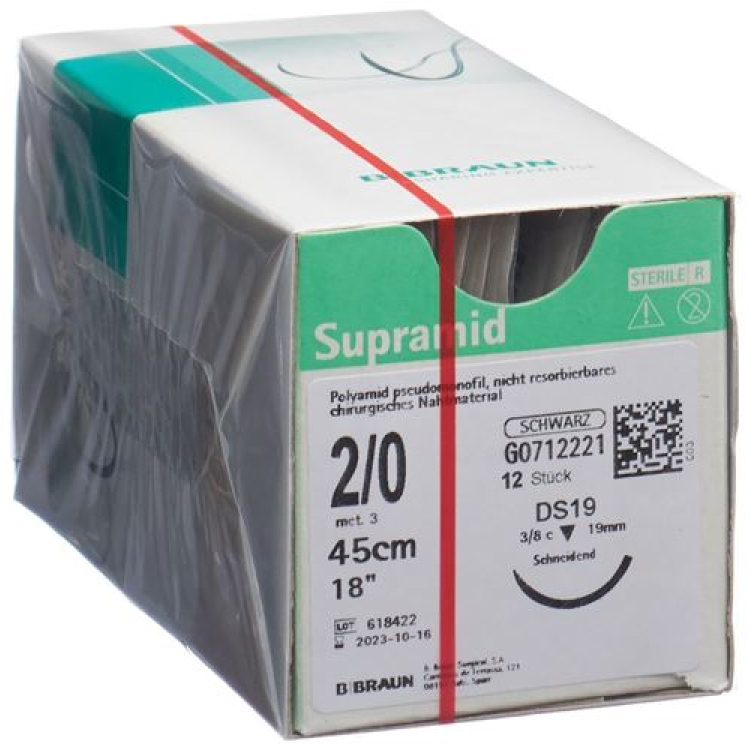 SUPRAMID 45cm DS 19 2-0 கருப்பு 12 பிசிக்கள்