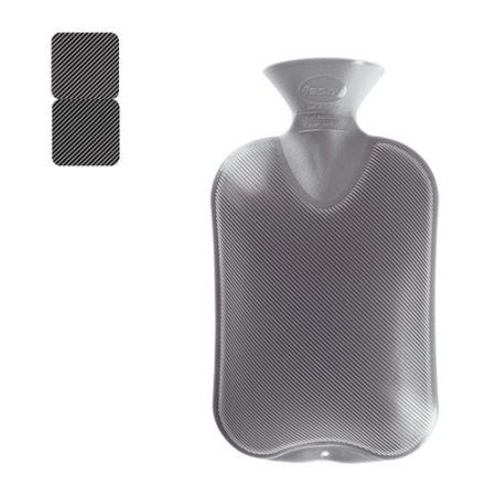 Fashy hot water bottle 2 l double lamella anthracite