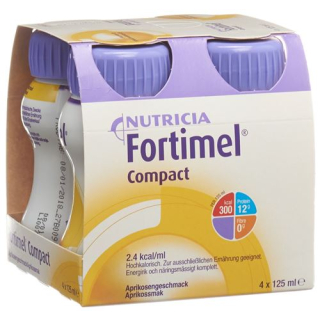 Fortimel 紧凑型杏子 4 瓶 125 毫升