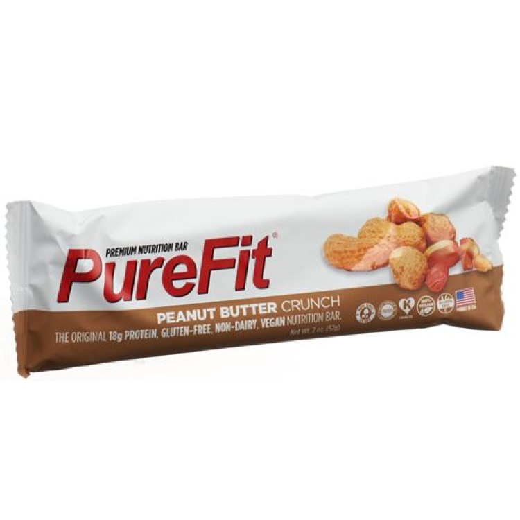 Протеиновый батончик PureFit с арахисовым маслом 100% веганский 57 г