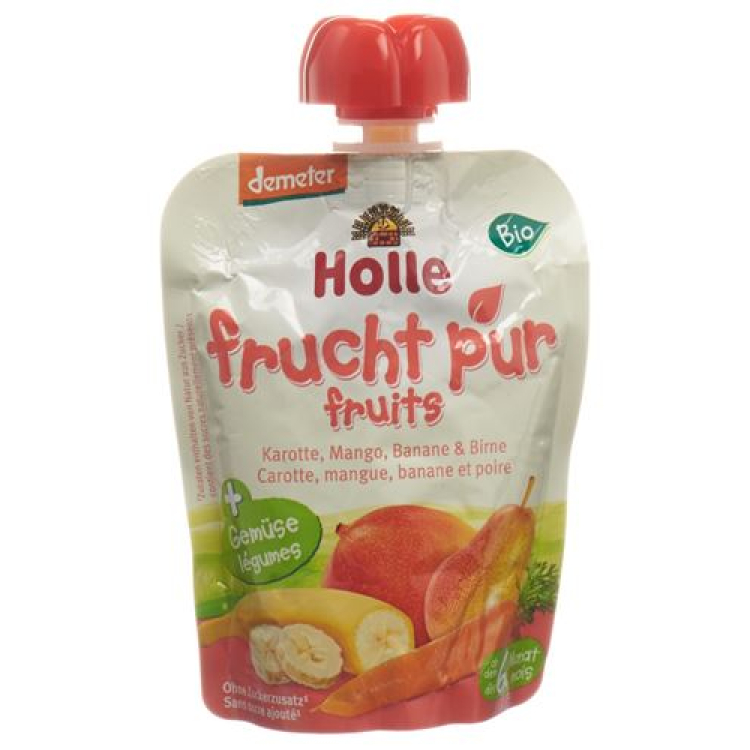 ការ៉ុត Holle Pouchy Mango Banana & Pear 90 ក្រាម។