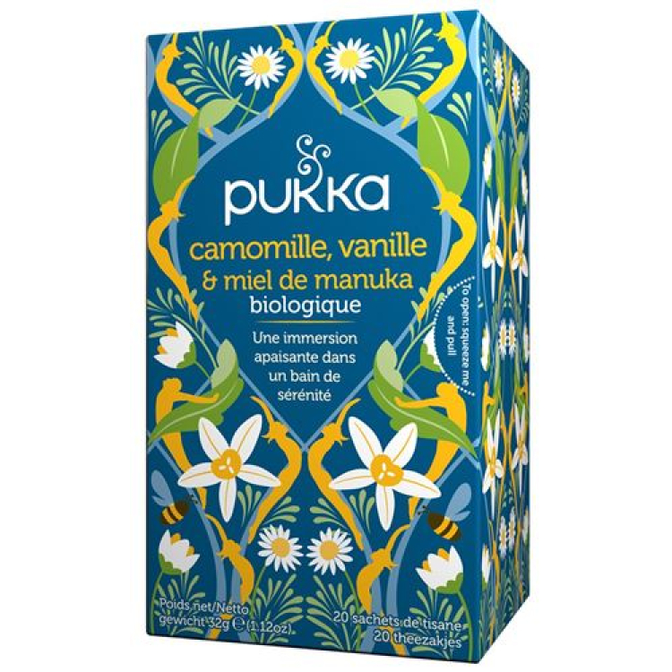 Pukka Camomille vanil va Miel de Manuka Thé bio Btl 20 dona