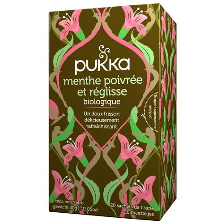 Pukka Menthe poivrée et Réglisse The bio bag 20 dona