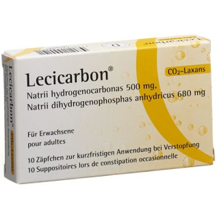 Lecicarbon Supp adult 10 pcs