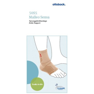 Bandagem de tornozelo MALLEO SENSA XS esquerda cor da pele