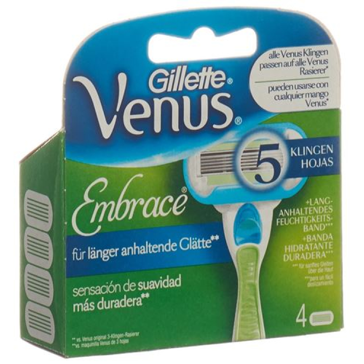 Gillette Venus Embrace keičiami peiliukai 4 vnt