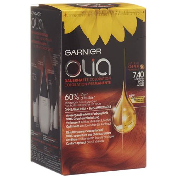 Cor de cabelo Olia 7.40 Cobre intenso