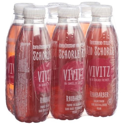 ទឹកសរីរាង្គ vivitz rhubarb 6 x 0.5 លីត្រ