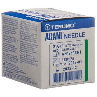Terumo Agani disposable cannula 21G 0.8x38mm green 100 pcs