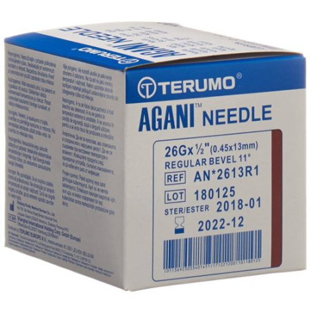 Terumo Agani Disposable Cannula 26G 0.45x13mm Brown 100 pcs