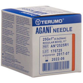 Terumo Agani disposable cannula 25G 0.5x25mm orange 100 pcs