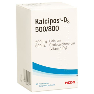 Kalcipos-d3 plėvelė tabl 500/800 ds 90 vnt