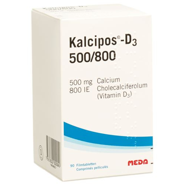 Таблетка пленки Kalcipos-D3 500/800 Ds 90 шт.