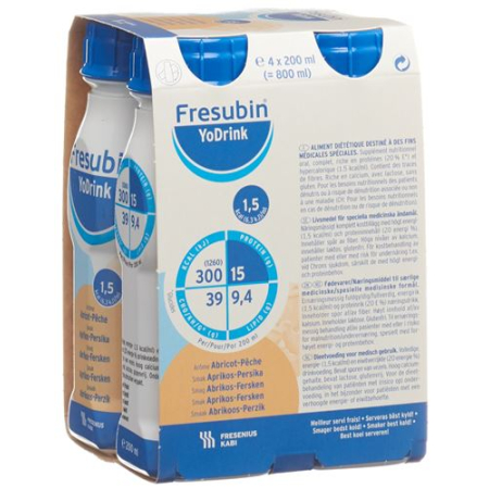 Fresubin YoDrink marelica-breskva 4 x 200 ml