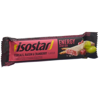 Isostar energy bar cranberry 40 גרם