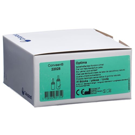 Conveen Optima préservatif urinoir auto-adhésif 28mm/8cm sans latex 30 pcs