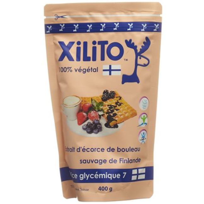 Xylitol Xilito Extrait d'écorce de bouleau Plv Wilde Finlande 400 g