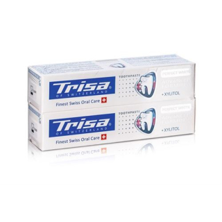 Οδοντόκρεμα Trisa Perfect White DUO 2 x 75 ml