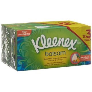 Kleenex Balm Handkerchiefs Box Trio 3 x 60 pcs