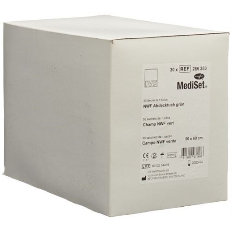 Mediset IVF NWF drapering grønn 56x60cm 30 stk