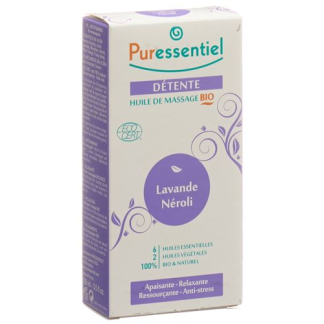 Puressentiel Bio Massage Oil Relaxing Lavender Neroli 100 מ"ל
