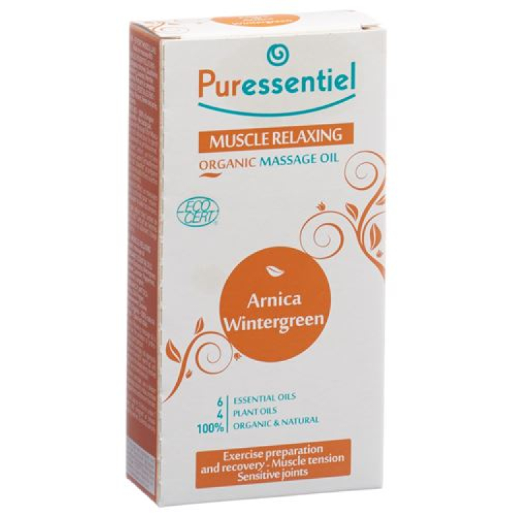 Puressentiel Bio Olejek do masażu na napięte mięśnie Olejek arnikowy wintergrinowy; butelka 100 ml