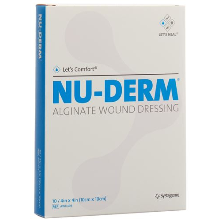 NU-DERM ALGINATE 알지네이트 상처 드레싱 10x10cm 10개