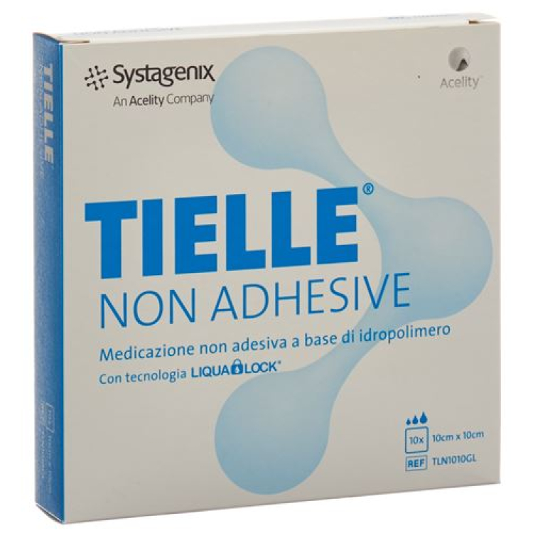 TIELLE NON ADHESIVE foam dressing 10x10cm non-adhesive 10 កុំព្យូទ័រ