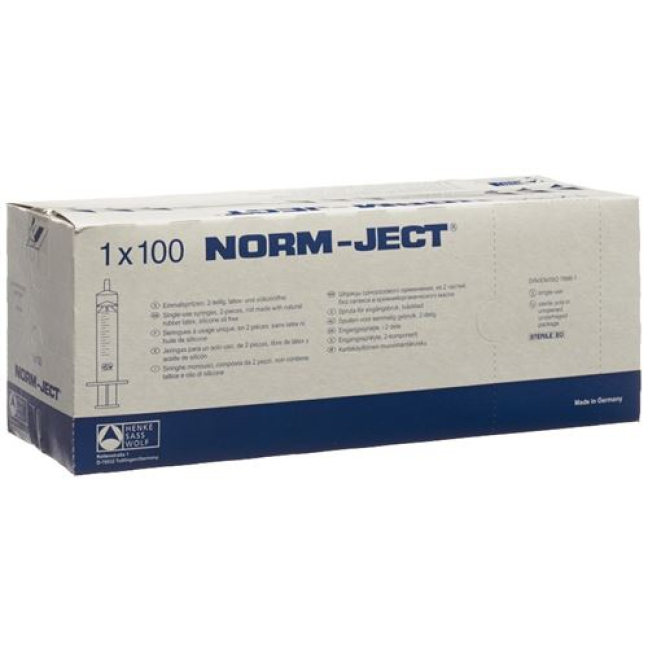 HSW şırınga Norm-Ject 10ml 2 parça eksantrik 100 adet