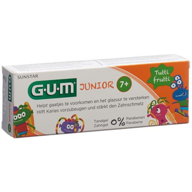 GUM SUNSTAR Junior კბილის პასტა Tutti-Frutti 50 მლ