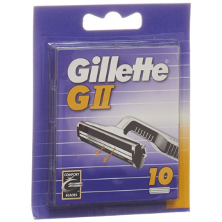 Lâminas de reposição Gillette G II 10 peças