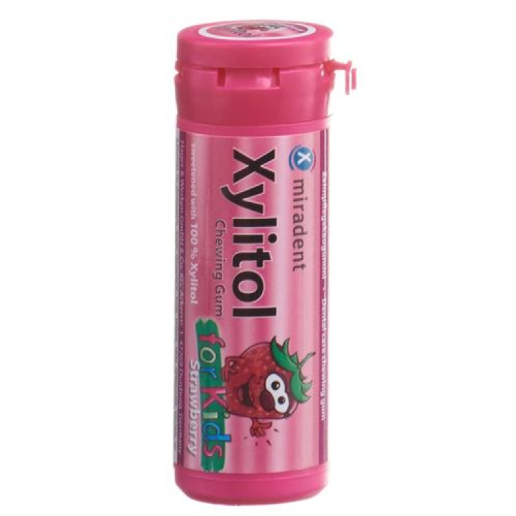 Miradent gomme xylitol pour enfants fraise 30 pcs