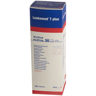 Leukomed T plus transparent wound dressing 10x35cm with wound pad