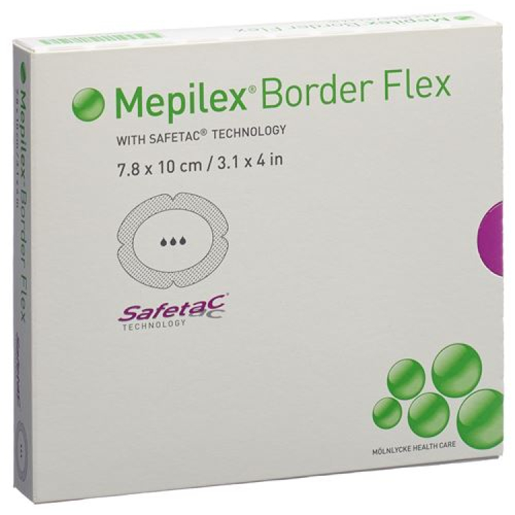 Mepilex Border Flex foam dressing 7.8x10cm 5 pcs