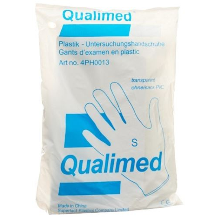 QUALIMED Plastik Handschuhe Frauen 100 Stk