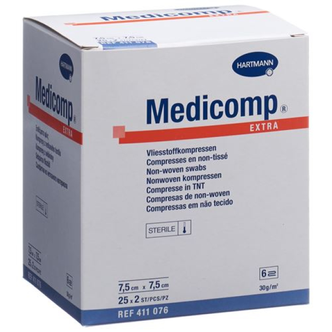 Medicomp Extra 6 fach S30 7.5x7.5cm 25 x 2 Stk