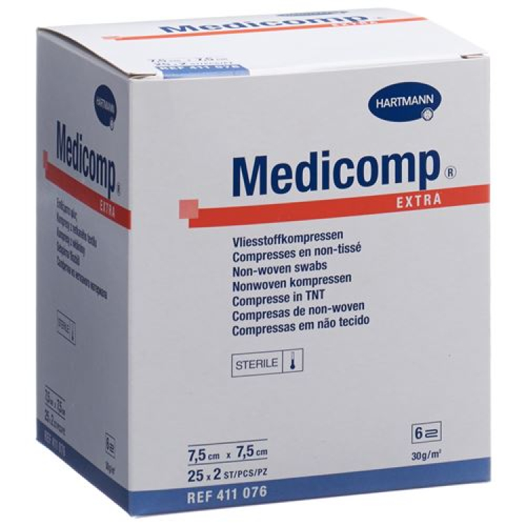 Medicomp Extra 6 volte 7,5x7,5 cm S30 25 x 2 pz