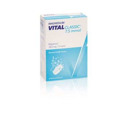 Magnesium Vital Classic 7.5 Mmol 20 Effervescent Tablets