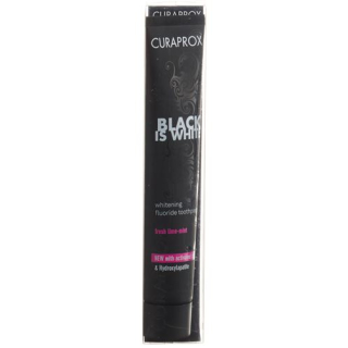 Curaprox Black on valkoinen yksittäinen hammastahna 90 ml