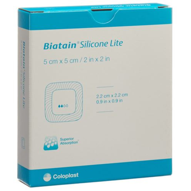 Medicazione in schiuma Biatain Silicone Lite 5x5cm 5 pz