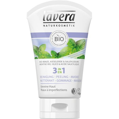 Lavera 3i1 rensende peeling maske 125 ml