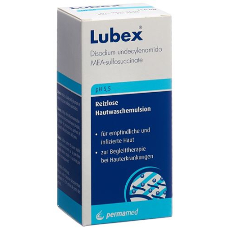 Lubex עור לא מושך Waschemulsion pH קל במיוחד 5.5 Fl 150 מ"ל