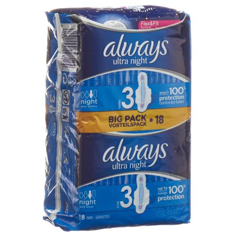 Ultra always binding Night Value Pack 18 pcs