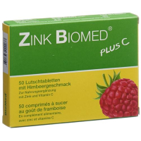 Biomed zinc plus C Lutschtabl raspberry 50 pcs