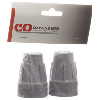 Ossenberg crutch cap Pivoflex 19mm gray 1 pair