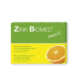 Zinc Biomed plus C pastilhas laranja 50 unid.