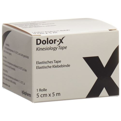 Dolor-x קינסיולוגיה טייפ 5cmx5m שחור