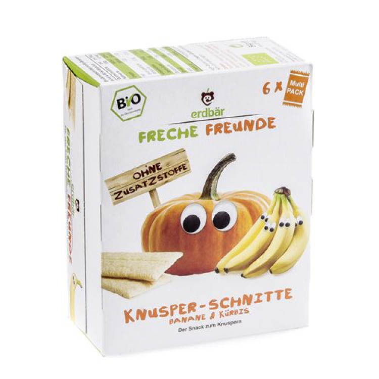 Stygga vänner krispiga bananskivor och pumpa 84 g